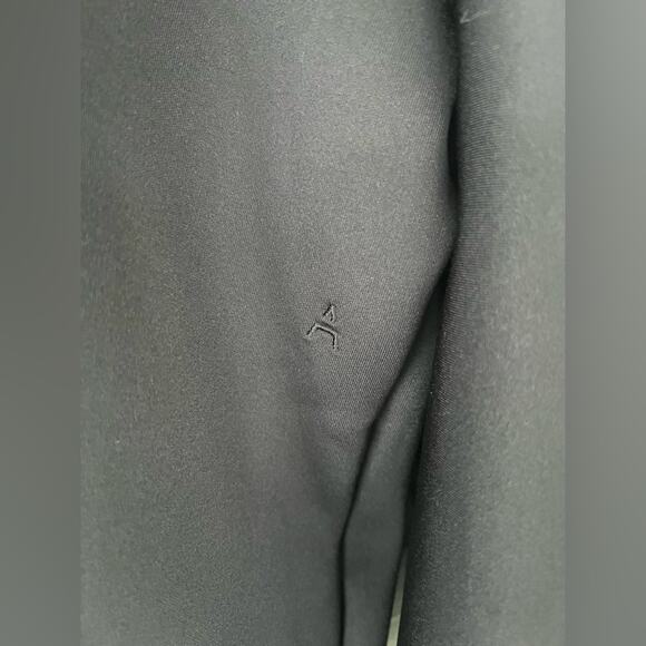 ADAY Black Scuba Stretch Waste Not Collarless Jacket zip up fall thick Size L - Picture 9 of 11